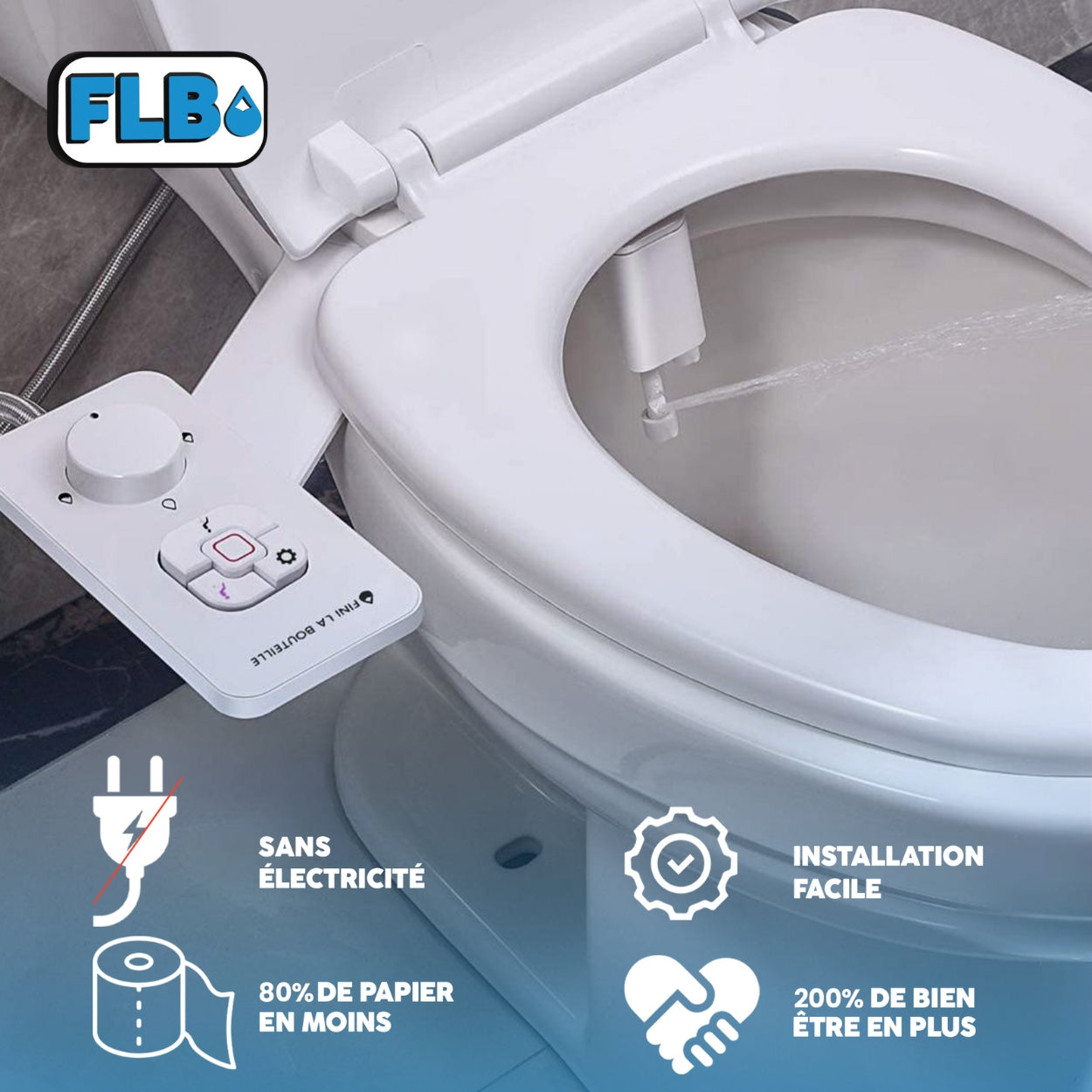 Bidet FLB installé dans une salle de bain